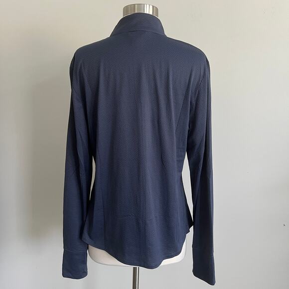 Tommy Bahama Golf Athletic Full Zip Jacket Thumbholes Blue XL Textured - Picture 9 of 12